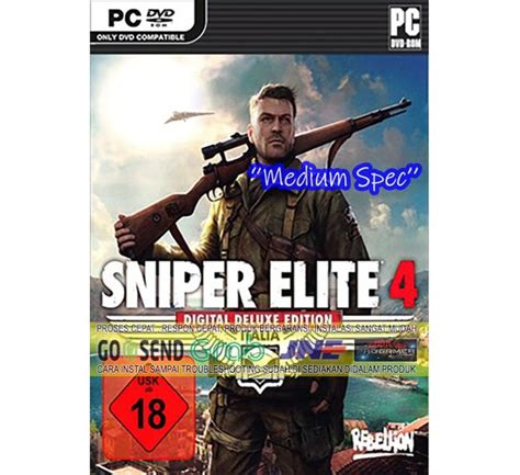 Jual Sniper Elite 4 Digital Deluxe Edition Cd Game Pc Gaming Komputer