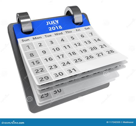 3d Calendar Stock Illustration Illustration Of Calendar 117242335