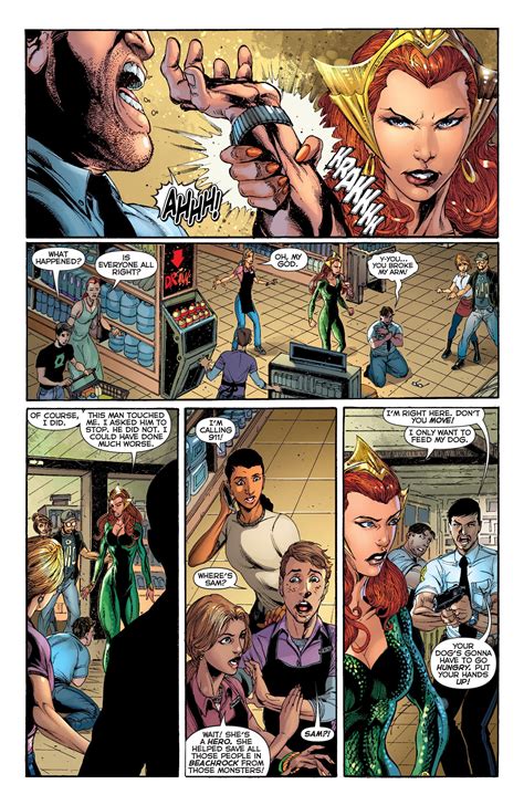 Comic Excerpt Mera Goes Dog Food Shopping Aquaman Vol 7 6 Art By