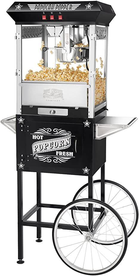 Antique Popcorn Machine With Cart