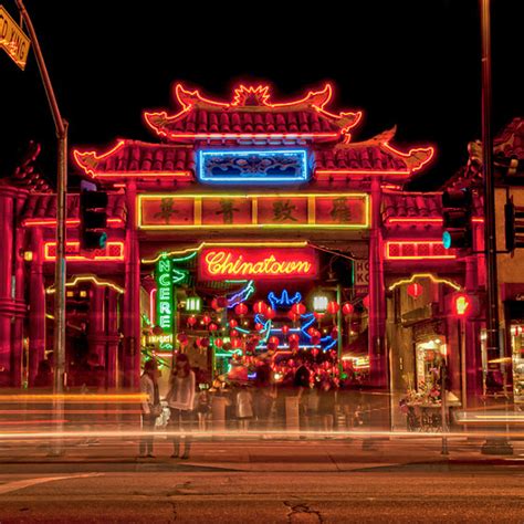 Chinatown Los Angeles City Neon Lights Night Light Photography