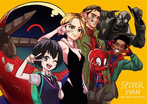 Spider Gwen Spider Man Gwen Stacy Peni Parker Miles Morales And 5