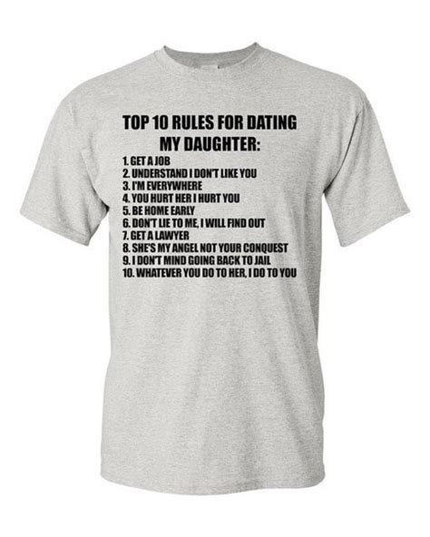 top 10 rules for dating my daughter t shirts funny father s day t shirt dad present t tshirt
