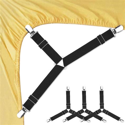 Suspender And Straps For Smooth Bed Sheets Ironing Board Covers Elastic Gripper Pack Of 4
