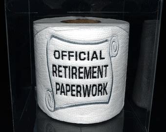 Official Retirement Toilet Paper Gag Gift Etsy