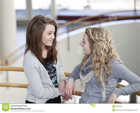 Girls talking stock image. Image of brunette, chat, friend - 9225343