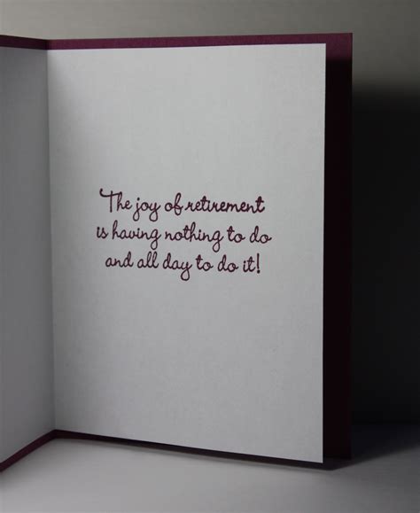 If A Card Has No Sentiment Then This Is The Verse Inside Retirement