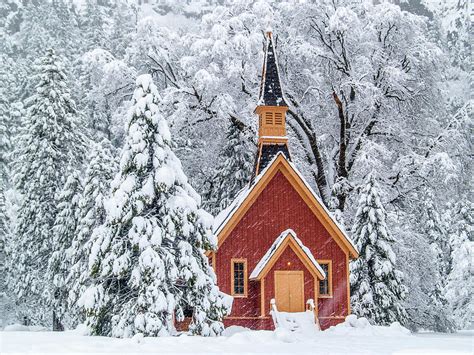 Yosemite Chapel In The Snow Photograph By Bill Gallagher Pixels