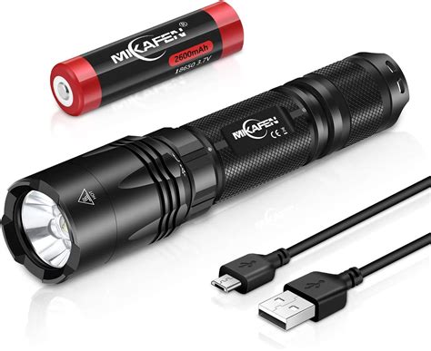 Mikafen Led Torch Extremely Bright 1200 Lumens Usb Rechargeable Torch