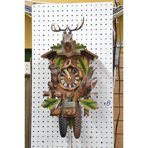 German Black Forest Cuckoo Hunter Clock Chairish