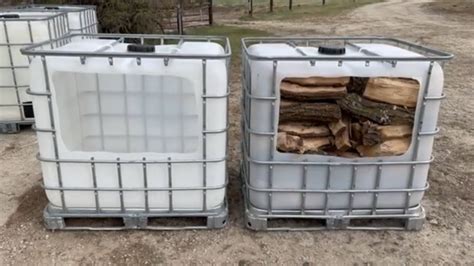 Firewood Storage Using Ibc Totes Belted Galloway Homestead Youtube