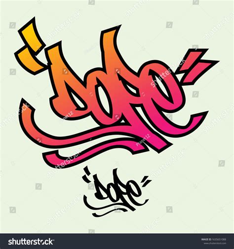 Word Dope Graffiti Style Lettering vector de stock libre de regalías