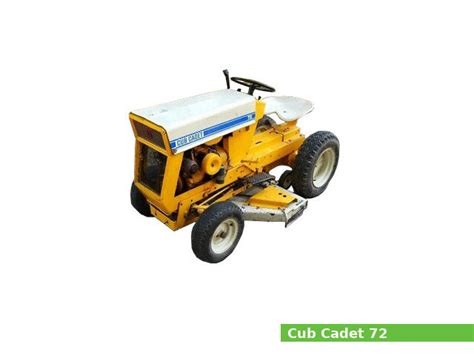 Cub Cadet 72 Garden Tractor Specs And Service Data