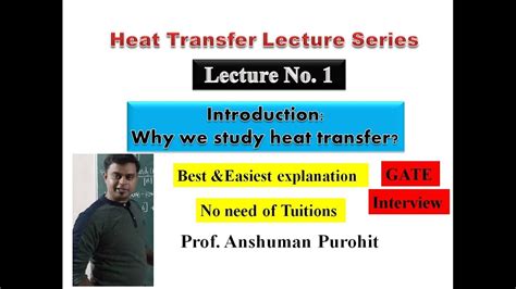 Heat Transfer Introduction Lec1 Youtube