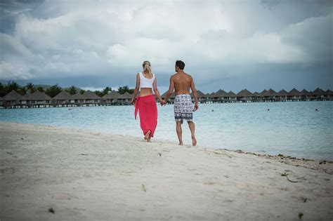 On The Beach Of The Bora Bora Stregis Hotel With Cassandra And Sean Rox
