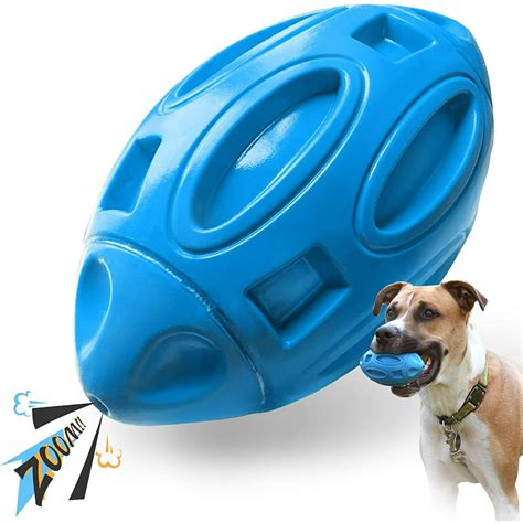 Dog Toys For Large Dogs Rubber Puppy Chew Ball With Squeaker Almost