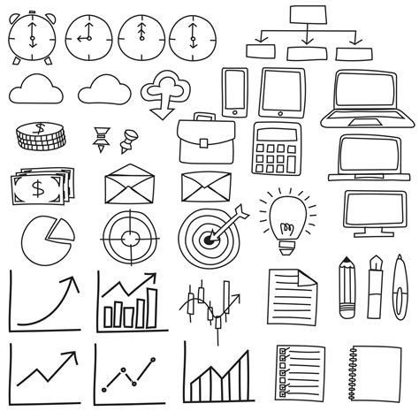 Doodle Freehand Sketch Business Icons 2968299 Vector Art At Vecteezy