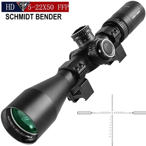 Hd x ffp tactical scope primeiro plano focal caça riflescopes ópticos lock reset airsoft