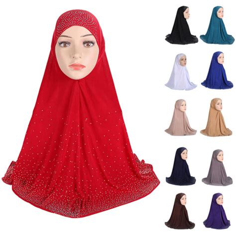 One Piece Amira Hijab Scarf Pull On Headscarf Ready Made Instant Shawl