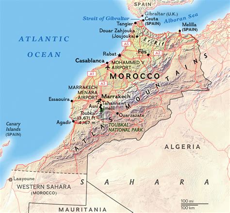 Mappa Geografica Del Marocco Geografia Clima Flora Fauna