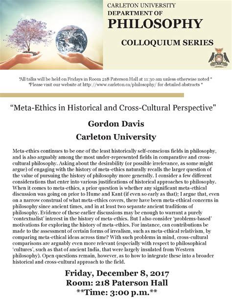 PhilOttawa Meta Ethics In Historical And Cross Cultural Perspective G