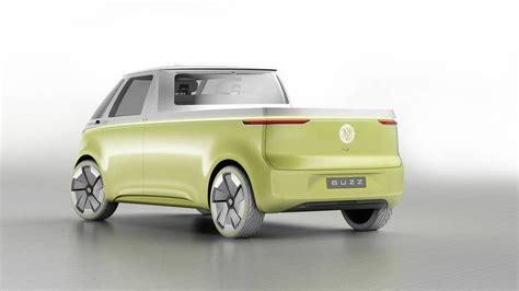 Vw Id Buzz Pickup Rear Commercial Vehicle Electric Pickup