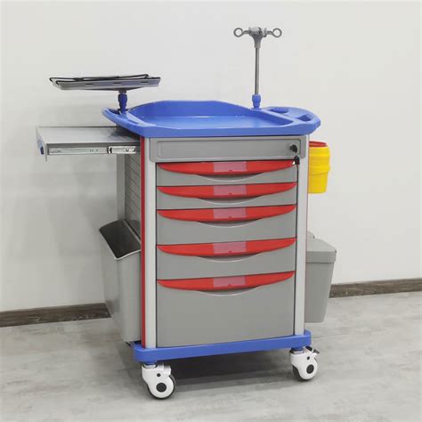 Competitive Price Hospital Furniture Abs Emergency Crash Cart First Aid