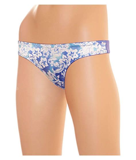 Buy Godinattire Floral Print Silk Thong Blue Online At Best Prices In