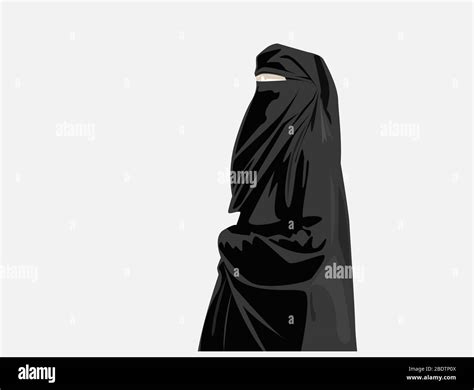 Beautiful Muslim Women With Niqab Cartoon Of Islamic Women In Niqab Stock Vector Image And Art