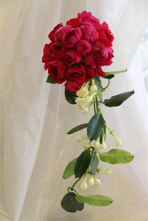 The Flower Magician Hot Pink And Ivory Wedding Bouquet Of Roses