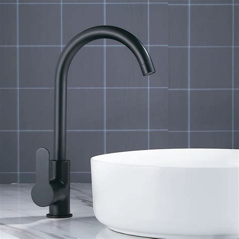 Modern Basin Faucets Black Sink Mixer Taps Kitchen Bathroom Taps Single