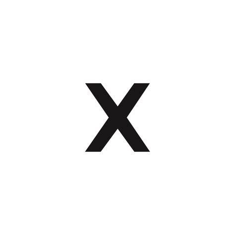 The Letter X In Black Letters