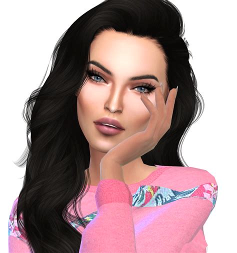 Sims 4 Megan Fox Custom Content Sim Ts4 Cc Megan Fox Cas Healthy
