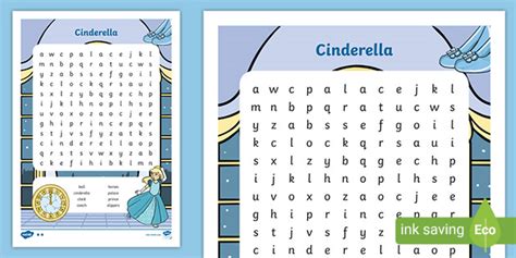 Cinderella Wordsearch