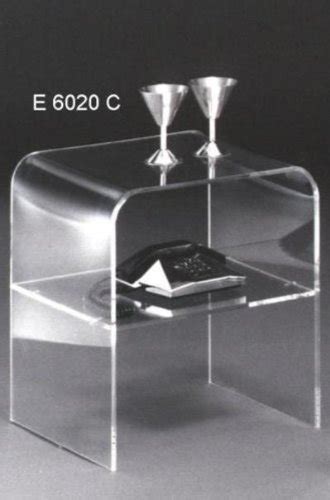Panneau de bureau en plastique. Table d'appoint design en verre acrylique en forme de u ...