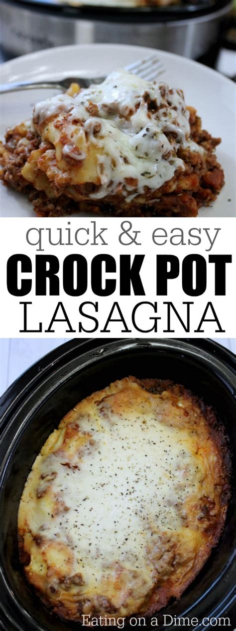 Crock Pot Lasagna Recipe Easy Slow Cooker Lazy Day