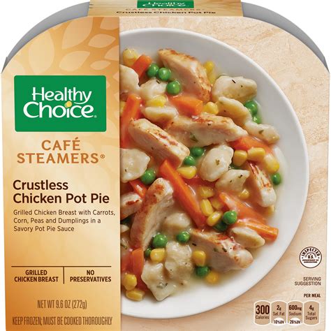 Healthy Choice Cafe Steamers Frozen Dinner Crustless Chicken Pot Pie 9