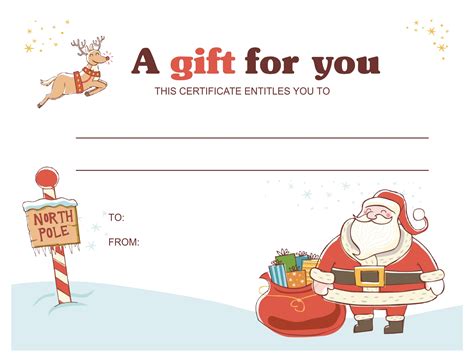 Best Printable Holiday Gift Certificate Template Pdf For Free At