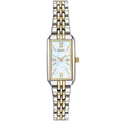 A watch that never needs a battery. Citizen Ladies' Two Tone Stainless Steel Bracelet Watch