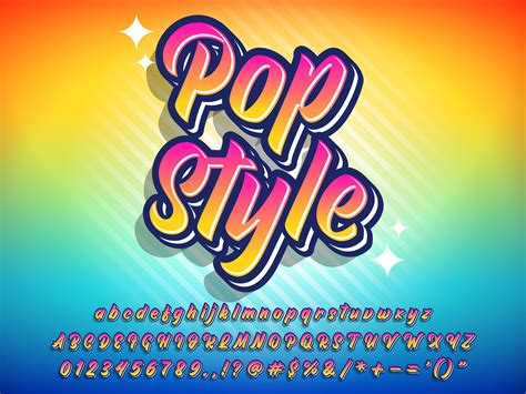 Colorful Pop Style Text Effect 555914 Vector Art At Vecteezy