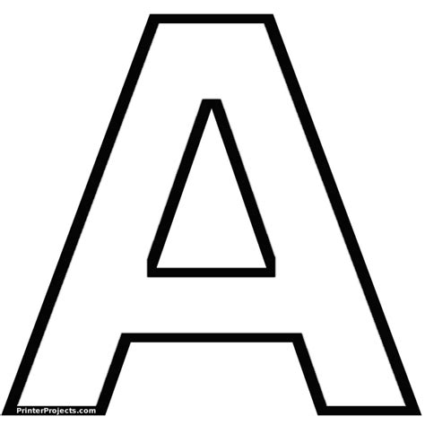 Alfabeto para imprimir y colorear letras muy grandes - Colorear dibujos