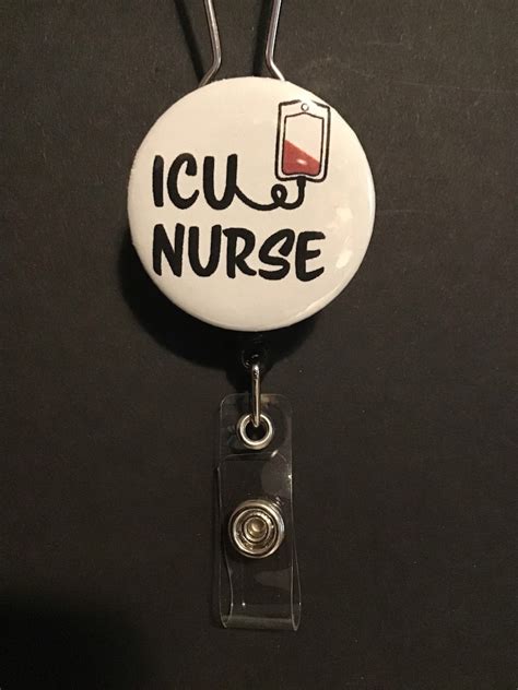 Icu Nurse Name Badge Holder Etsy