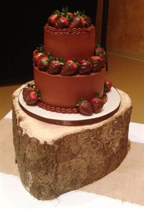 Rustic Wedding Grooms Cake Chocolate With Chocolate Covered