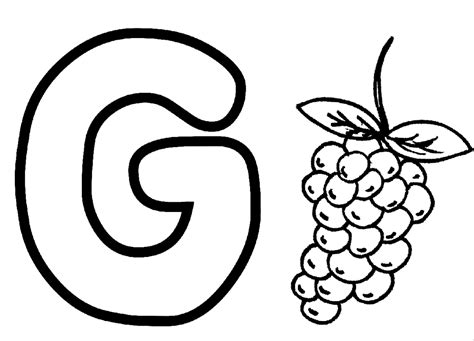 G Coloring Page Letter G Coloring Pages G Coloring Pages Alphabet