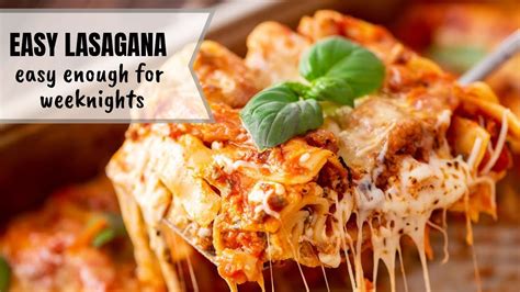 The Easiest Homemade Lasagna Recipe Youtube