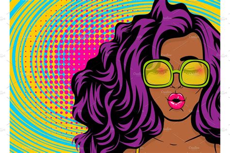 Black Young Swag Woman Pop Art Style People Illustrations ~ Creative