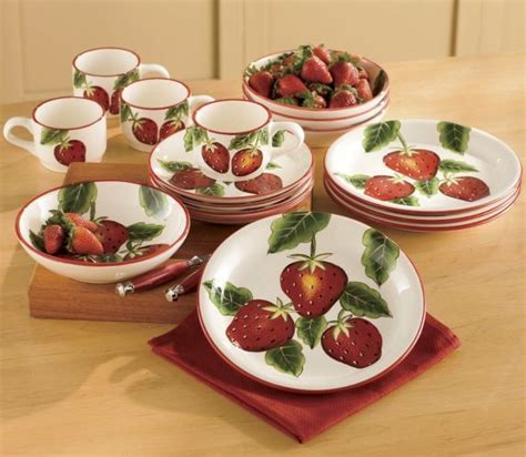 Get the best deals on unbranded plastic dinner plates dinnerware plates. Strawberry Dinnerware Set | 16-Piece Strawberry Dinnerware ...