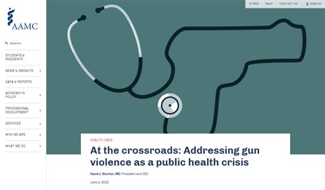 At The Crossroads Addressing Gun Violence As A Public Health Crisis