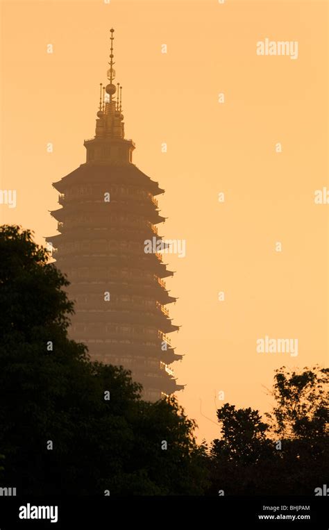 Pagoda At Tianning Temple Changzhou Jiangsu Province China Asia