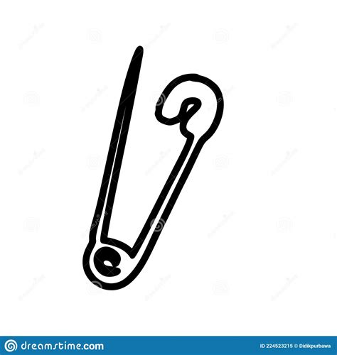 Safety Pin Icon Isolated On White Background From Sewing Collection